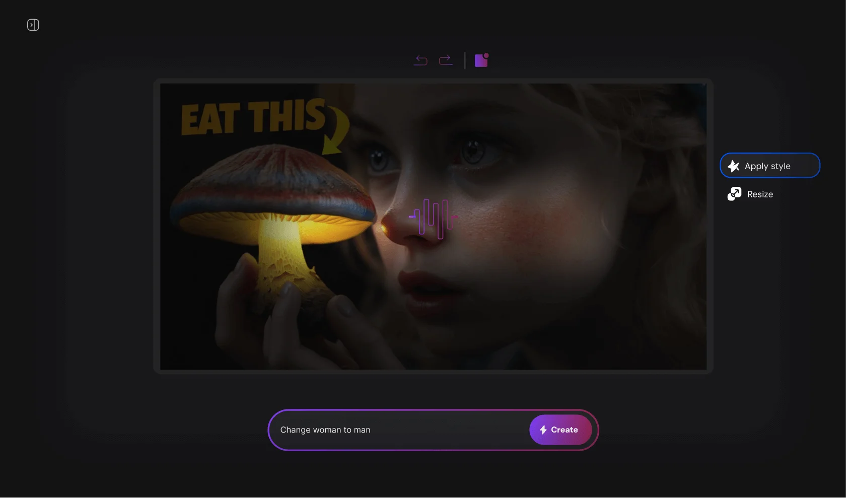 girl and mushroom